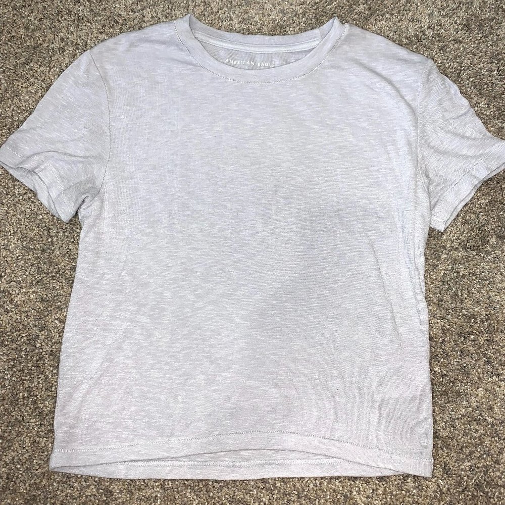 American Eagle, Gray Crop Top
